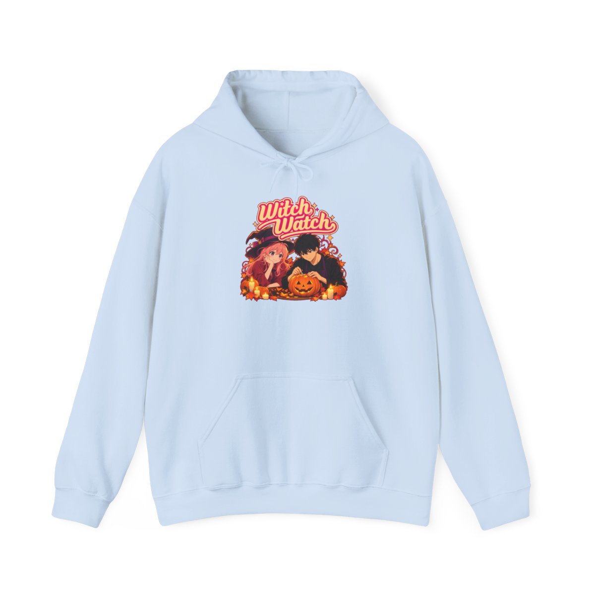 Witch Watch Retro Halloween Cats Pumpkin Hoodie | Witch Watch Anime - alternate angle 2, merchandise